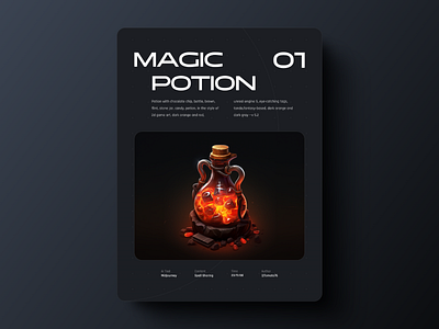 Magic potion design graphic design poster typography ui ux web