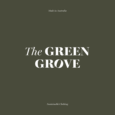 The Green Grove branding creative design logo minimal