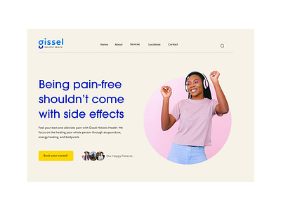 Gissel Holistic Health Website Homepage branding holistic health website web design website design