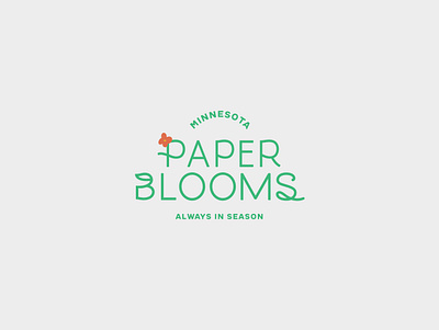 Paper Blooms Logo brand identity branding branding design logo logo design logo mark