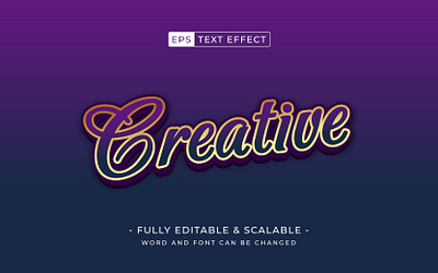 Creative 3d editable text effect abstract