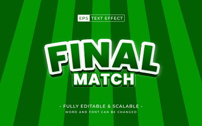 Final match 3d editable text effect style background