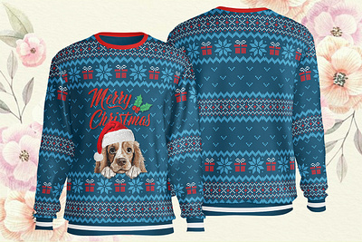 American Cocker Spaniel AOP Ugly Christmas Sweater Design all over print christmas sweater christmas sweater design ideas custom ugly christmas sweaters holiday sweater printing ugly christmas sweater designs