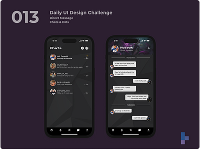 Daily UI 013 - Direct Message daily ui 013 daily ui 13 dailyui direct message fortnite kpop league of legends ui video games visual design