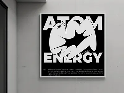 Atom Energy Custom Typography and shape animation branding design graphic design illustration layout logo motion graphics poster typo typography ui vector