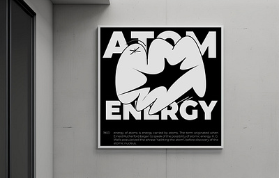 Atom Energy Custom Typography and shape animation branding design graphic design illustration layout logo motion graphics poster typo typography ui vector