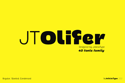 JT Olifer | 40 Fonts Family | Free To Try Font branding font condensed font display font free font heading font modern font sans sans serif simple font super family tittle
