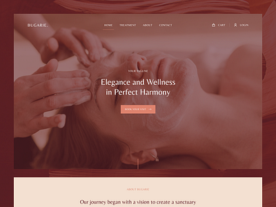 Bugarie - Spa & Beauty Landing Page beauty clean elegant health healthy landing landing page layout massage slab slabdsgn spa space ui uiux uiuxdesign ux website wellness