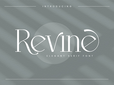 Revine Elegant Serif Font design display fashion font lowercase regular serif typeface typography uppercase