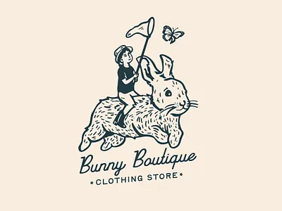 Bunny Boutique Branding brand designer branding illustration logo logo designer