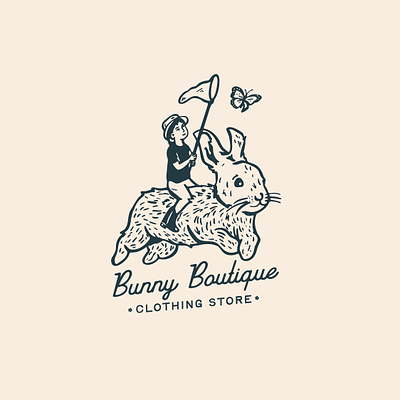 Bunny Boutique Branding brand designer branding illustration logo logo designer