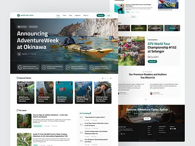 Adventure Today - News Website adventure adventure landing page adventure web article blog camp clean ui clean website feed hiking landing page nature nature web news news landing page news website newspaper story travel web design