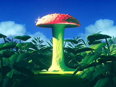 Mushroom 3d art 3dillustration blender3d illustration mushroom