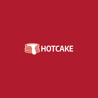 HOTCAKE logo hotcakes logo minimal red syrup white