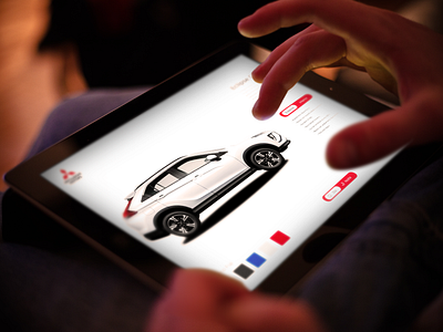 Visualizador 3D Mitsubishi Motors site ui ux