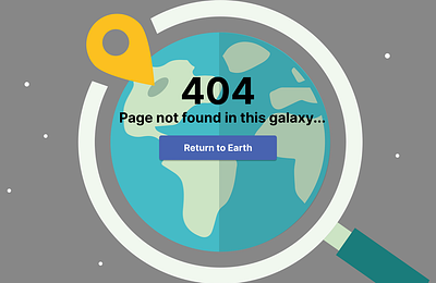 DailyUI Challenge #8: 404 page 404 404 page dailyui galaxy space ui ui design ux ux design