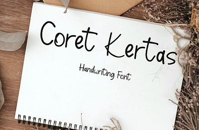 Coret Kertas Handwriting Font branding calligraphy coret kertas design elegant font graphic design handwriting handwritten letters logo organic font quote font quotes script typeface