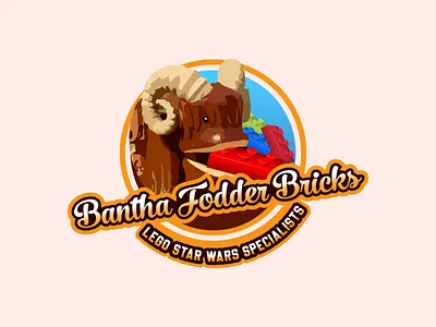 Bantha Fodder Bricks Lego Star Wars Specialists Logo Design. bantha bantha bricks logo bantha logo branding designer business logo colorful logo customs logo graphic design graphic designer hand drawn logo logo logo designer logos mascot logo minimalist logo modern logo retro logo signature logo simple logo vintage logo