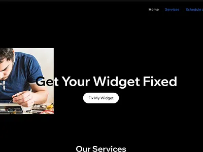 Electronics Repair above the fold black black and white design electronics electronics repair fitness gadgets logo minimal minimalism minimalistic modern simple small business text mask ui ux web design