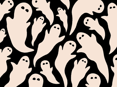 Ghosts contrast ghosts halloween illustration minimal simple spooky
