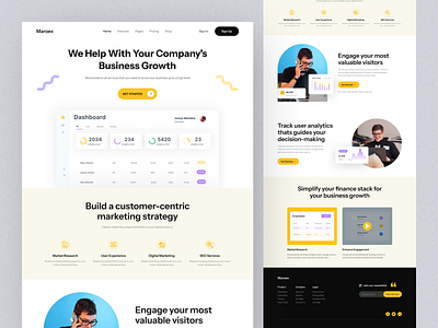 SaaS Marketing Landing Page best design marketinf web design mobile product design saas marketing landing page sales tranding ui ui design ui kit ux visual design web design web ui