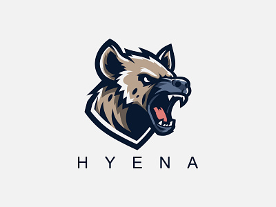 Hyena Logo hyena hyena head hyena jungal hyena logo hyena logo design hyena vector logo hyenas wild hyena