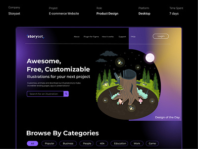 Website Re-Design for "StorySet" 3d animation branding design graphic design illustration logo motion graphics ui vector