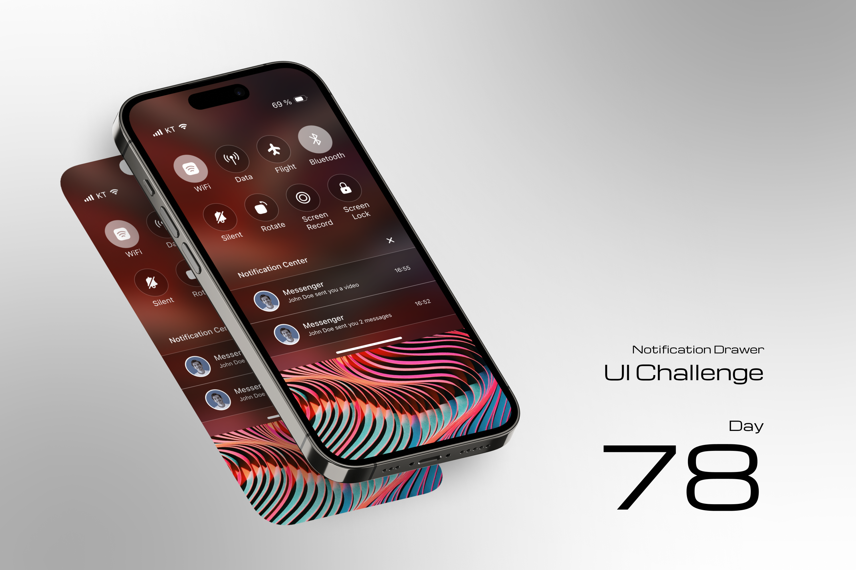 Notification Drawer airplane mode alert connection lte mobile app mobile interface mobile screen mobile ui modes notification notification drawer phone mode ui ux ui wifi