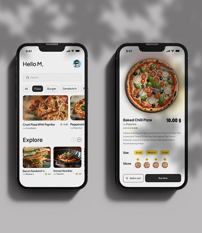 Food App Design branding delivery app design figma food pizza ui ui ux