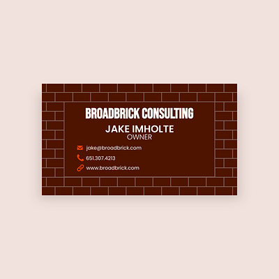 Business Card for Broadbrick Consulting branding business card design freelance work graphic design graphic designer marketing material vector
