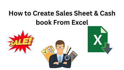 How to create Sales sheet & Cashbook in Excel. data entry excel exceltutorial leadgeration