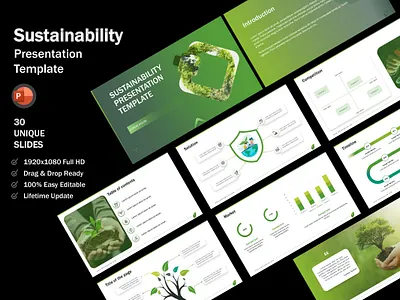 Sustainability Presentation Deck - Power Point Template (PPT) business presentation corporate ppt corporate presentation design editable ppt environmental ppt nature pitch deck pitch deck template powerpoint ppt sustainability