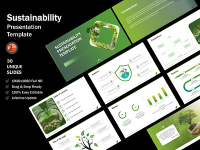 Sustainability Presentation Deck - Power Point Template (PPT) business presentation corporate ppt corporate presentation design editable ppt environmental ppt nature pitch deck pitch deck template powerpoint ppt sustainability