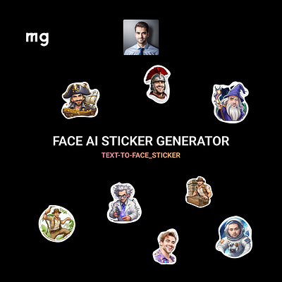 Face AI Sticker Generator ai generative label sticker stickers