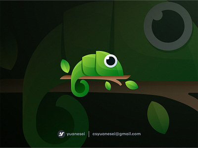 Chameleon app chameleon chameleon logo illustration lizard lizard logo logo design logo modern nature reptile ui ux