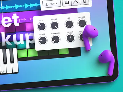 iPad Mockup (11inch) with Earphones 11 inch audio branding custom device display earphones editable electronic gadget headphone isolated layout mockup sceen tablet technology template touch