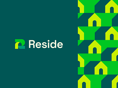Reside Logo Design abstract ai bold branding clever finance fintech home house icon logo mark minimal modern money negative space real estate startup technology web