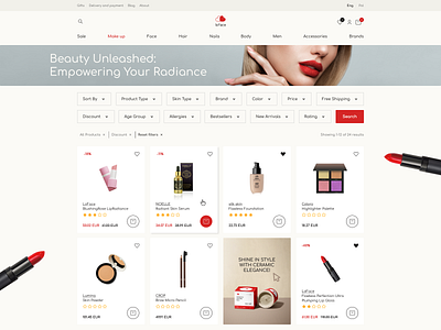 Loface - eCommerce design for the beauty industry ecommerce design graphic design magento magento 2 magento store ui ux ux design