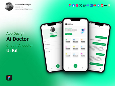 App Ai Doctor ai app caht design doctor graphic design mobile ui ui kit ux
