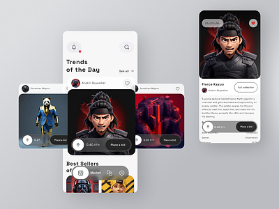 Noma - NFT Marketplace Mobile App ai branding crypto design figma graphic design ia market place nft nft market place nft marketplace ui ui design uiux user experience user interface user research ux ux design