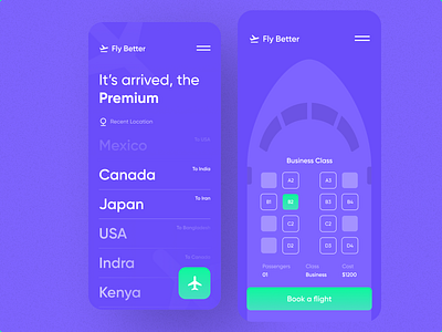 Flight Booking App app app design booking ios mobile app travel