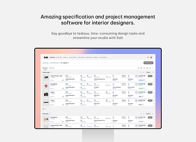 Salt - Project Management Software for interior design management platform pandox pandox.ui ui uidashboard uidesign uiplatform uiux uiux webdesign uiwebdesign