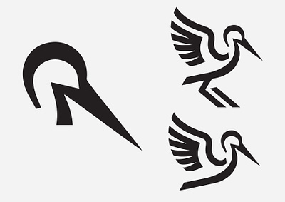STORK birds branding cigogne design graphic design icon identity illustration logo marks stork symbol ui