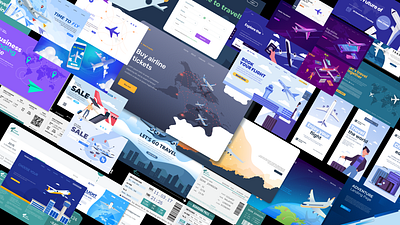 ✈️ Business Flights UI Elements and pages by econev branding business design econev evgheniiconev figma flights graphic design herosections lizzardlab logo ui vector