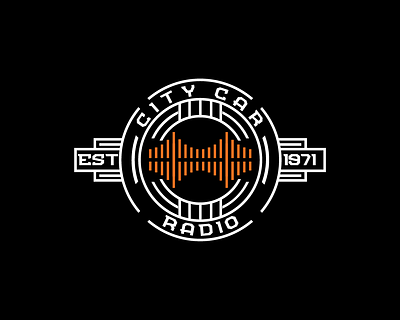 City Car Radio Logo branding design graphic design illustration logo typography vector