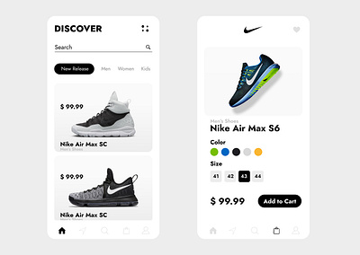 Product page design nike android flutter landing page mobile view nike product product page product page design ui user interface ux web design