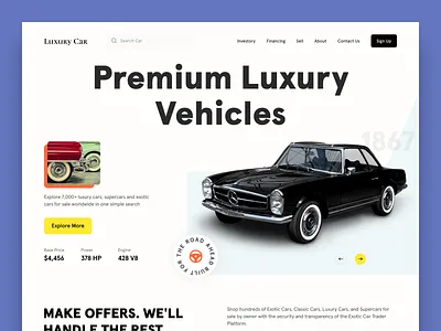 Car Shop - Landing page artiflow auto autodesk automotive automotive design car design car landing page car rental car shop car website cars carsharing halal halal design landing page luxury cars online shop service