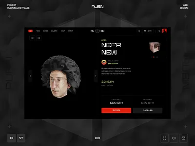 Rubin design motion nft ui ux web