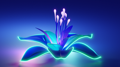 Flower from the movie Avatar 3d 3d illustration avatar blender blender 3d flower high poly illustration movie