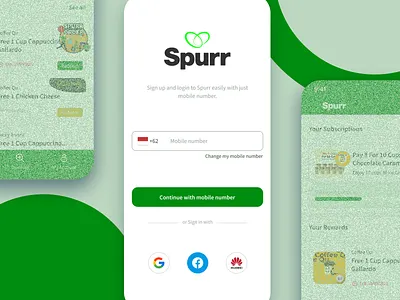 Spurr Login App app application design login page